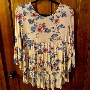 AE floral bell sleeve top